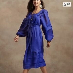 Banana Republic ramie midi dress